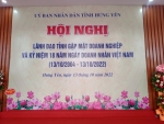 Hội Nghị lãnh đạo tỉnh Hưng Yên gặp mặt doanh nghiệp nhân Ngày doanh nhân Việt Nam 13/10