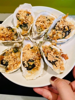 Hàu nướng mỡ hành