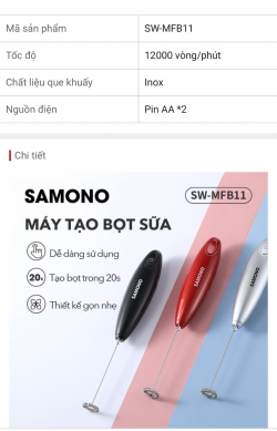 Máy tạo bọt sữa
