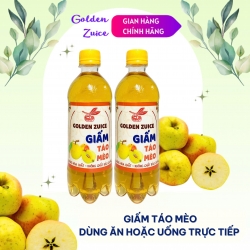 Giấm Táo Mèo Lên Men Tự Nhiên Golden Zuice, chai 450ml